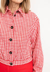iBlues Efebo Check Cropped Jacket, Red & White