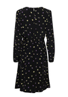 Ichi Elima Knee Length Dress, Black Floral