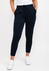 Ichi Kate Cropped Jogger Trousers, Navy