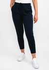 Ichi Kate Cropped Jogger Trousers, Navy