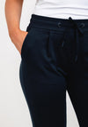 Ichi Kate Cropped Jogger Trousers, Navy