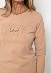I’cona Glam Textured T-Shirt, Camel