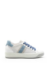 Igi & Co Perforated Leather Chunky Trainers, White & Blue