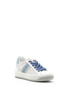 Igi & Co Perforated Leather Chunky Trainers, White & Blue
