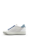 Igi & Co Perforated Leather Chunky Trainers, White & Blue