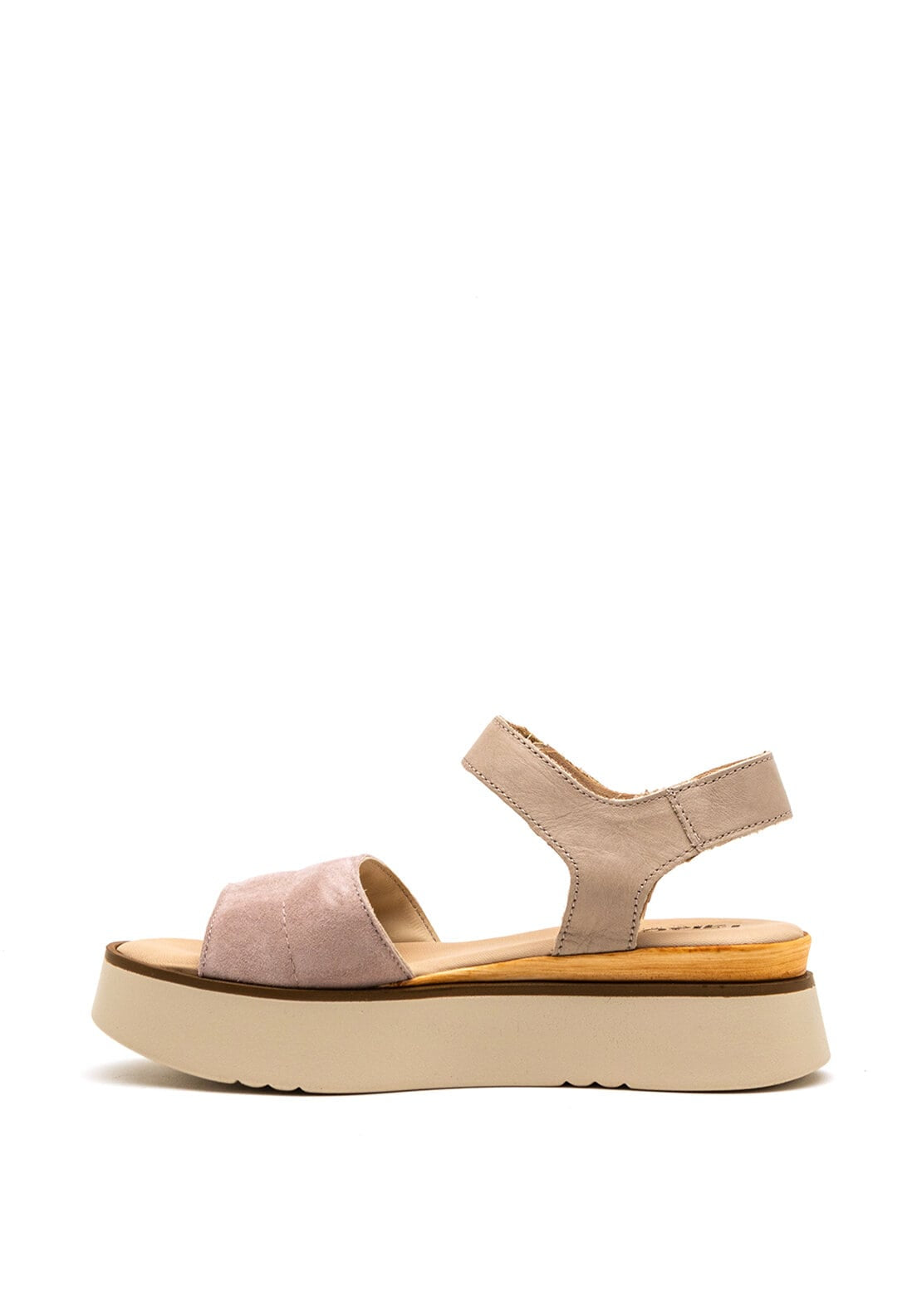 Igi & Co. Suede Leather Mix Platform Sandals, Nude