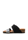 Igi & Co Zebra Buckle Slip on Sandals, Black