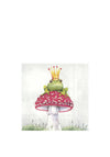 Ihr Lucky Frog Napkins, White Multi