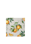 Ihr Orange Floral Napkins, Grey