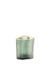 Ideal Home Range Small Irregular Glass Vase, Green