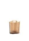 Ideal Home Range Small Irregular Glass Vase, Mocha