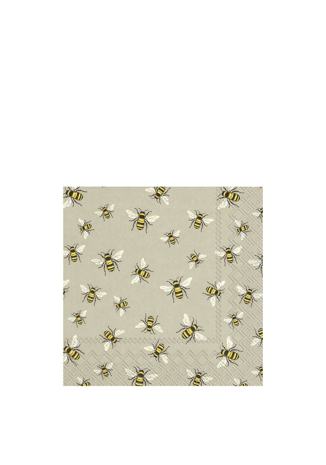 IHR Lovely Bees Napkins, Grey Multi