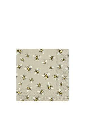 IHR Lovely Bees Napkins, Grey Multi