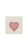 IHR Lovely Dotty Heart Napkins, Red & White