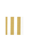 IHR Kaksi Raitaa Striped Napkins, Gold & White
