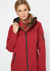 Ilse Jacobsen Rain 37 Hooded Raincoat, Rhubarb Red