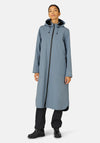 Ilse Jacobsen Rain 135 Long Hooded Raincoat, Winter Ocean