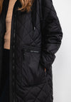 Ilse Jacobsen Aerial Quilted Long Coat, Black