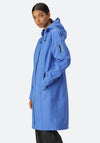 llse Jacobsen Rain 37 Long Hooded Raincoat, Azure Blue