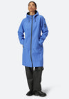 llse Jacobsen Rain 37 Long Hooded Raincoat, Azure Blue
