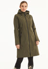 Ilse Jacobsen Rain 37 Long Hooded Raincoat, Army Green