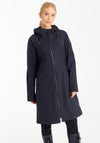 Ilse Jacobsen Rain 37 Long Hooded Raincoat, Navy