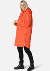 Ilse Jacobsen Peppy Down & Feather Padded Quilted Long Coat, Orange