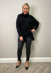 Seventy1 One Size Ribbed Long Jumper, Black