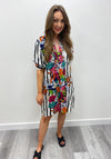 Seventy1 One Size Floral Tunic Dress, Black Multi