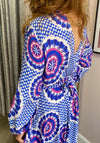 Seventy1 One Size Two Way Printed Maxi Dress, Blue Multi