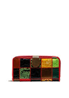 Zen Collection Patchwork Zip Around Purse, Multi-Coloured