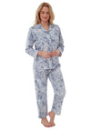 Indigo Sky Animal Print Pyjama Set, Blue & White