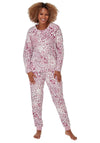 Indigo Sky Soft Fleece Leopard Print Pyjama Set, Pink