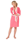 Indigo Sky Flamingo Kimono Robe, Pink