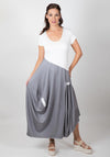 Inco Colour Block Casual Maxi Dress, Grey & White