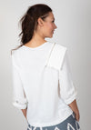 Inco Asymmetrical Zip Relaxed Jacket, White