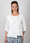 Inco Asymmetrical Zip Relaxed Jacket, White
