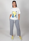 Inco Elasticated Cuff Print T-Shirt, White Multi