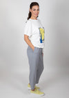 Inco Elasticated Cuff Print T-Shirt, White Multi