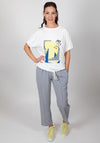 Inco Elasticated Cuff Print T-Shirt, White Multi