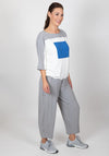 Inco Square Print Relaxed Top, Grey Multi