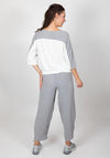 Inco Square Print Relaxed Top, Grey Multi