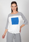 Inco Square Print Relaxed Top, Grey Multi