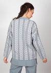 Inco Arrow Print Textured Light Jacket, Grey