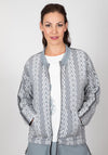 Inco Arrow Print Textured Light Jacket, Grey