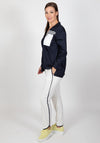 Inco Contrast Pocket V Neck Shirt, Navy & White