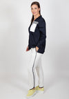 Inco Contrast Pocket V Neck Shirt, Navy & White