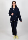 Inco Contrast Trim Light Zip Jacket, Navy