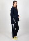 Inco Contrast Trim Light Zip Jacket, Navy