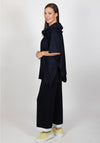 Inco Cowl Neck Cape Top, Navy